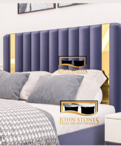 Milan Bed - Blue - Luxury Bedroom Furniture