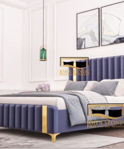 Milan Bed - Blue - Luxury Bedroom Furniture