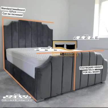 Agra Bed Main Dimension