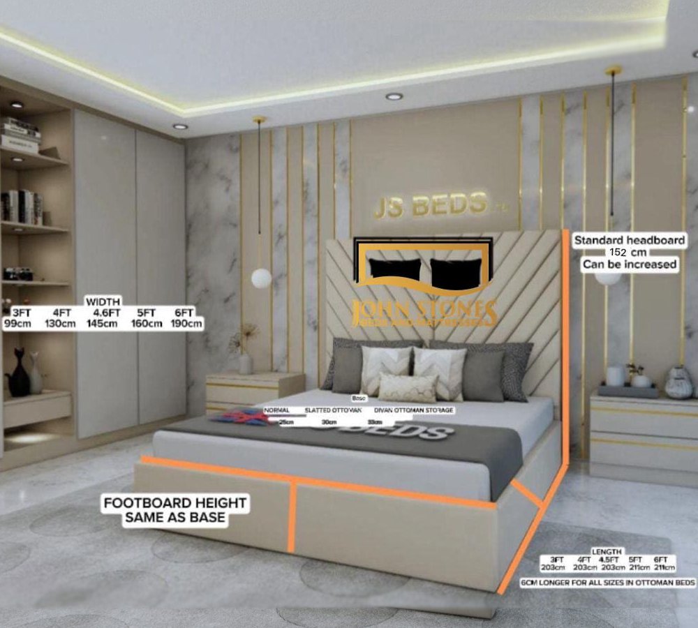Andro Fern Bed Main Dimension