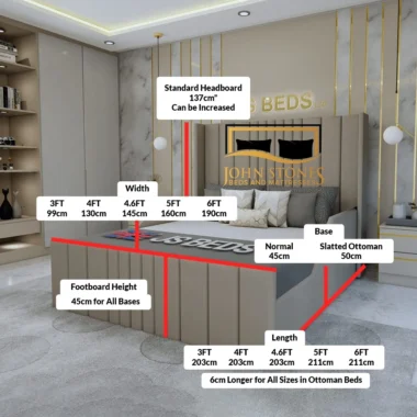 Anri Luxury Bed Dimension