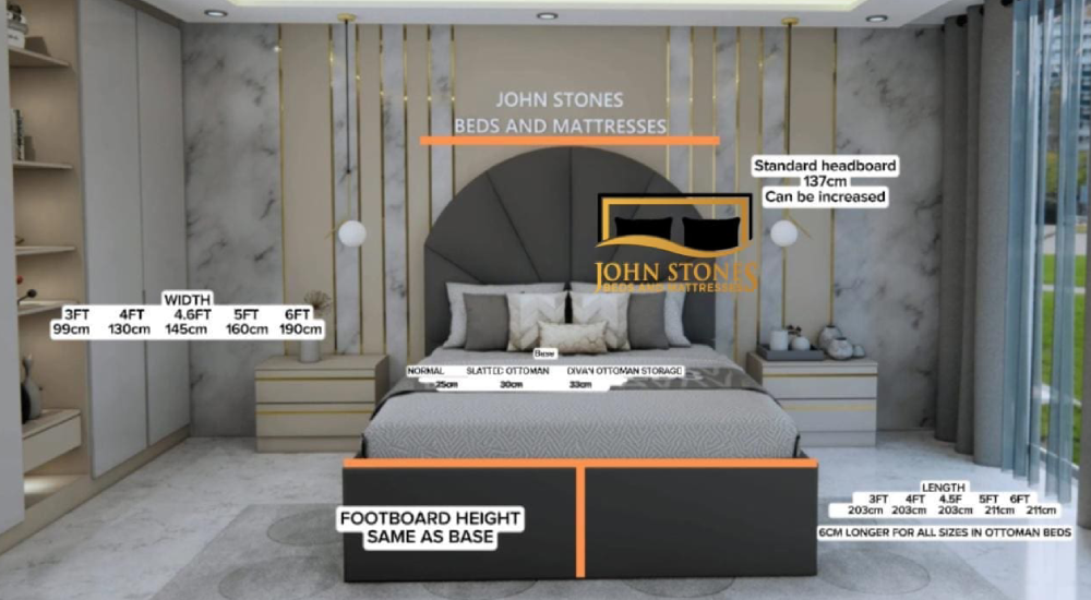 Arch Bed Main Dimension