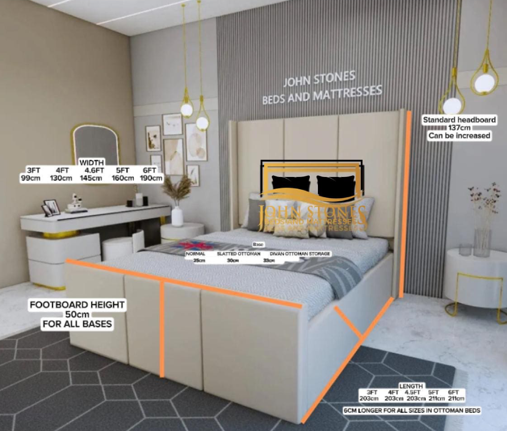 Ashton Bed Main Dimension