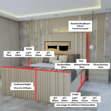 The-Birlea-Luxury-Bed Main Dimension