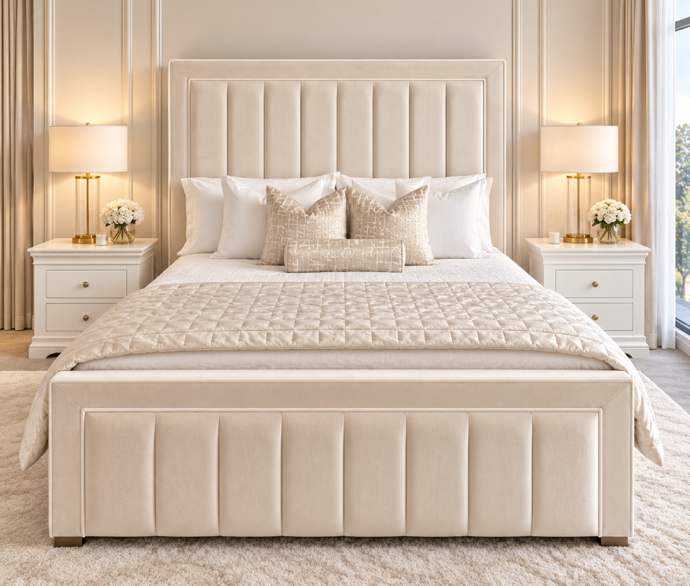 Border Strip With Piping Bed Front Angle