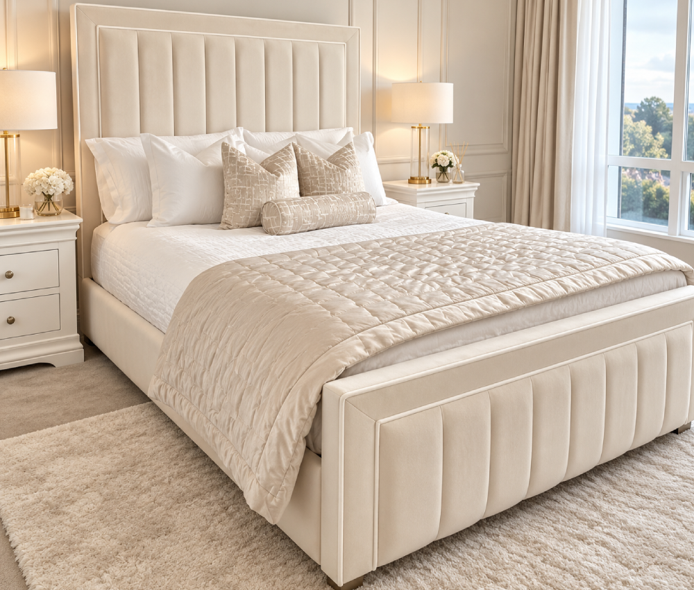 Border Strip With Piping Bed Side View