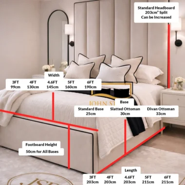 Lyon Bed Main Dimension