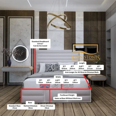 New York Bed Main Dimension