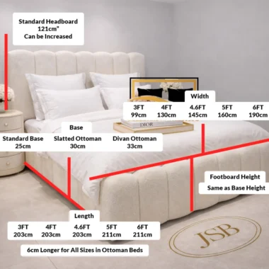 Orlando Teddy Bed Main Dimension