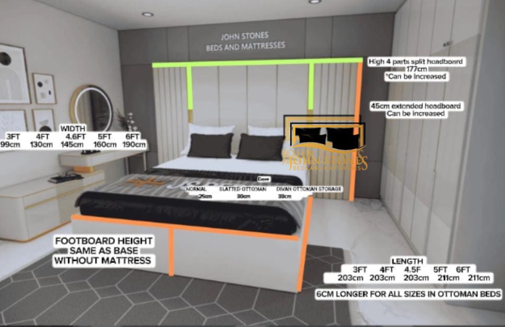 Skyliner Panel Bed Main Dimension