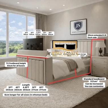 Victoria Panel Tv Bed Dimension